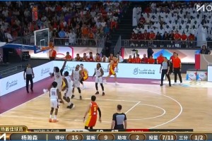 被评为本场中国最佳！杨瀚森vs卡塔尔11中7得15分9板集锦