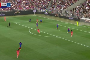 巴萨生涯首球！阿德耶米内切破门，巴萨1-0领先