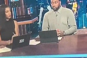 魅力很大！沃尔此前和一美女主持人一起同台，不断偷瞟对方